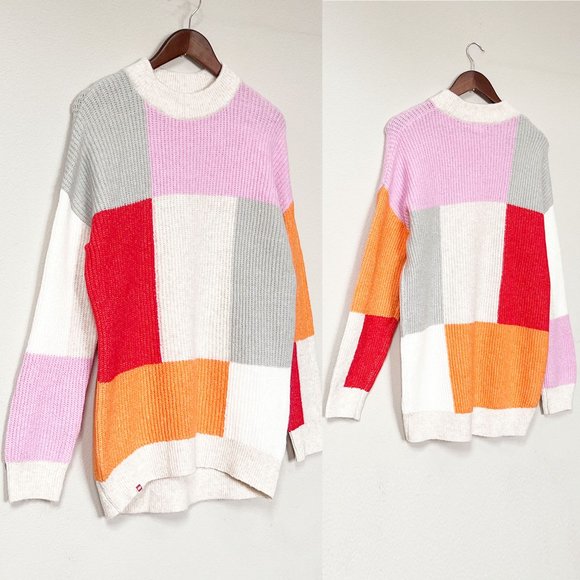 NEW LEGO x Target Colorblock Wool Blend Sweater M Longline Colorful Limited Rare - Picture 16 of 16
